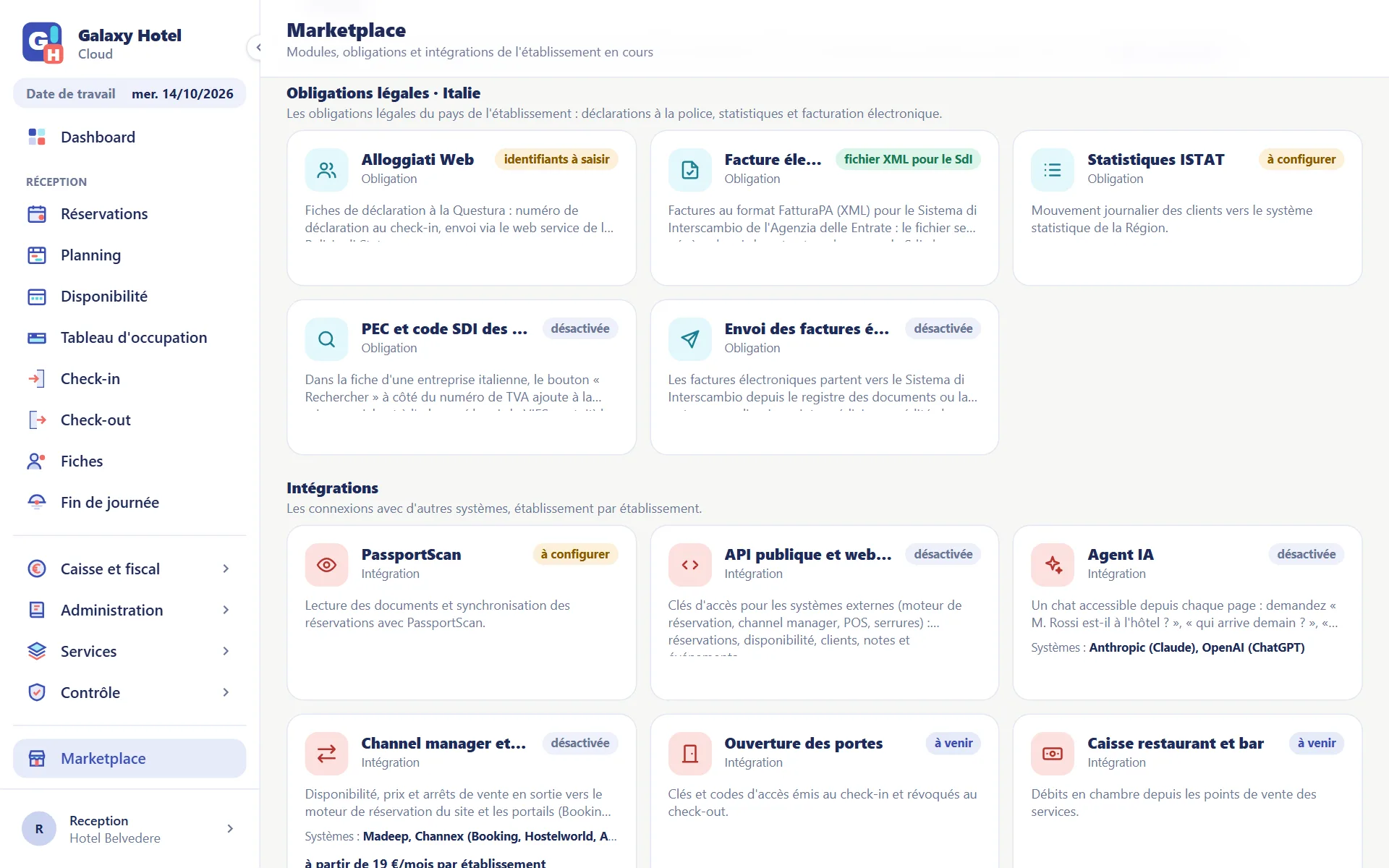 Le Marketplace du logiciel : les obligations du pays et les intégrations de l'établissement